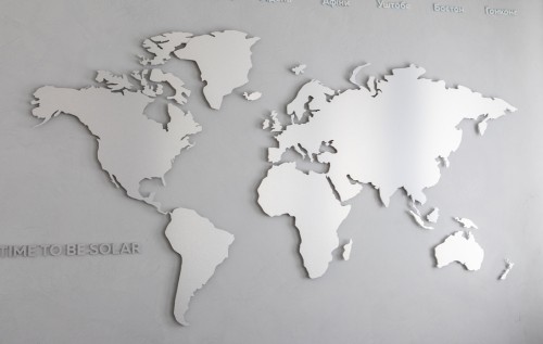 Wall map of the world for "Helios"