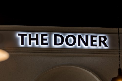 "THE DONER" sign