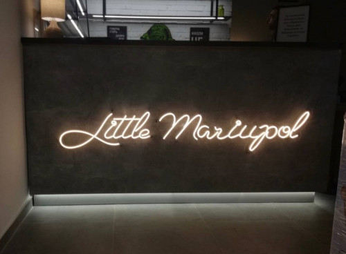 Neon sign for a coffee shop
