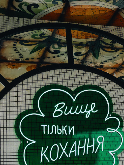 Neon sign for a restaurant