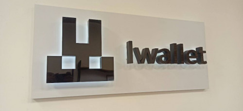 Illuminated interior sign for a company in Lviv