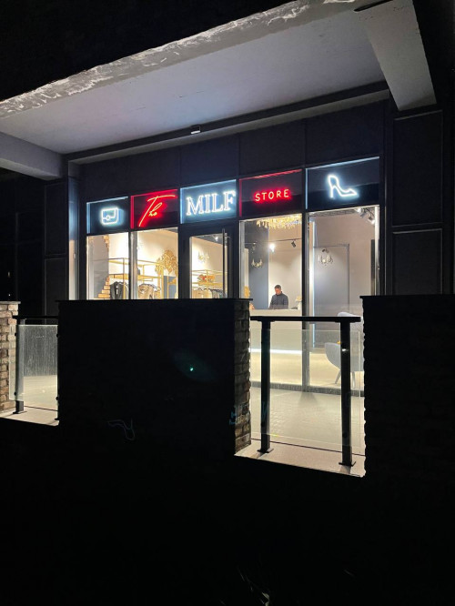 Complex design for the "Milf" clothing store